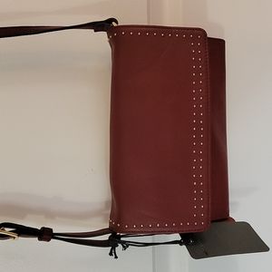 Margot Burgundy Leather Shoulder Bag